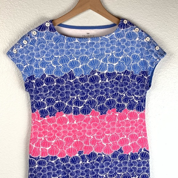 Talbots Seashell Print Dress size Small - Picture 2 of 6